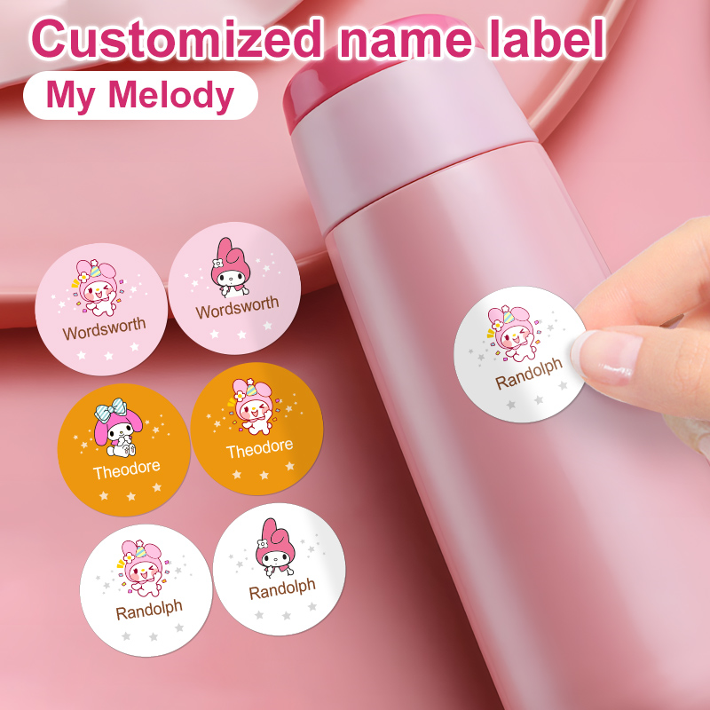 Laptop Accessories Name - Custom My Melody Name Stickers -