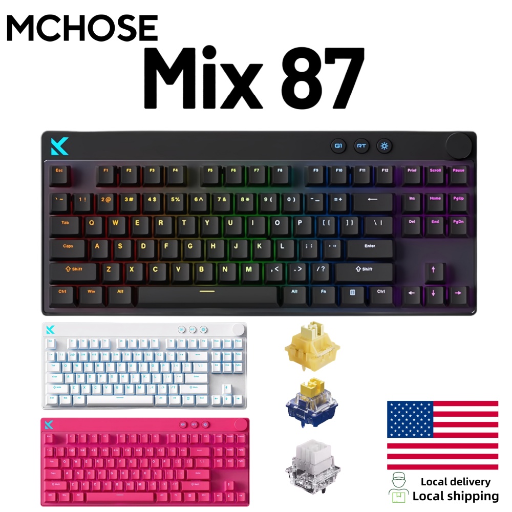 Laptop Accessories Productivity - Mchose Mix87 Magnetic Swtich Keyboard Wired
