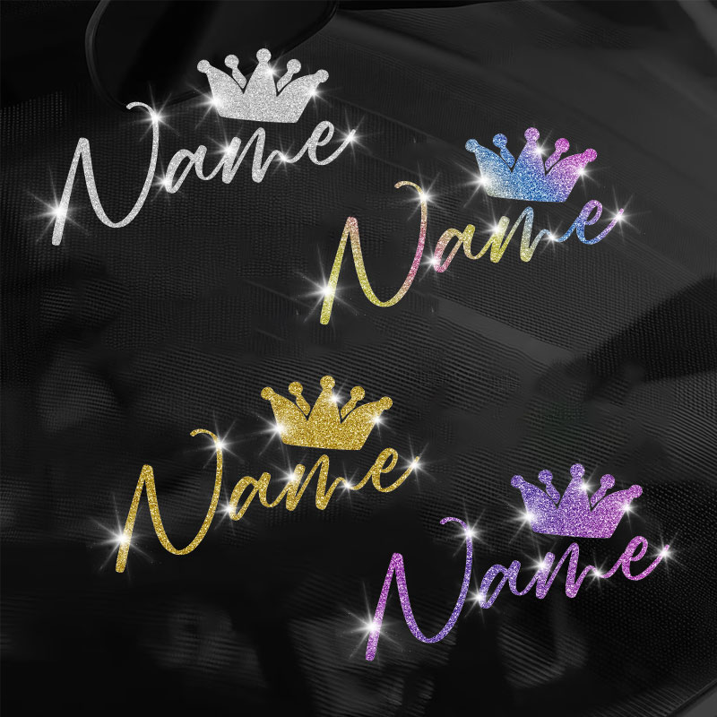 Laptop Accessories Name - 1PC Custom Glitter Crown and Name
