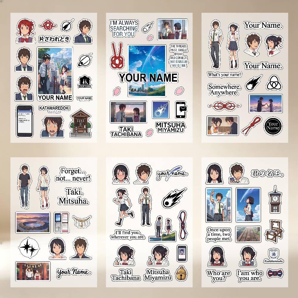 Laptop Accessories Name - Anime Your Name Mitsuha Movie Stickers