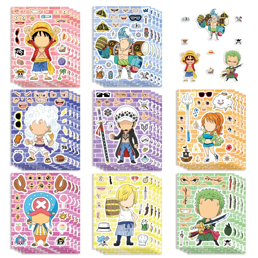 Laptop Accessories Kit - 8/16/24Sheets One Piece Luffy Children Puzzle