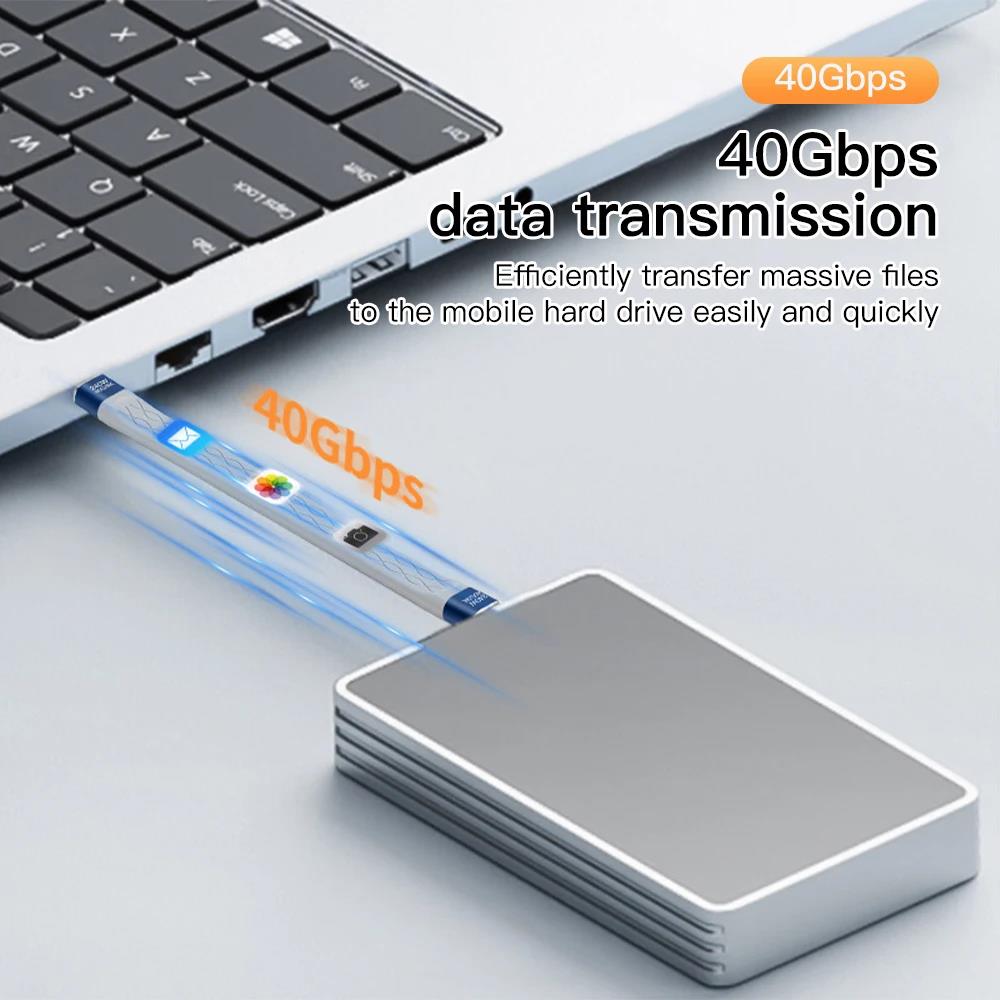 240W USB 4.0 Data Cable Flat S - Laptop Accessories Design recension och pris