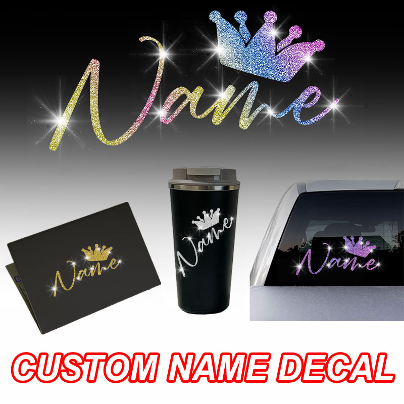 1PC Custom Glitter Crown and N - Laptop Accessories Name recension och pris