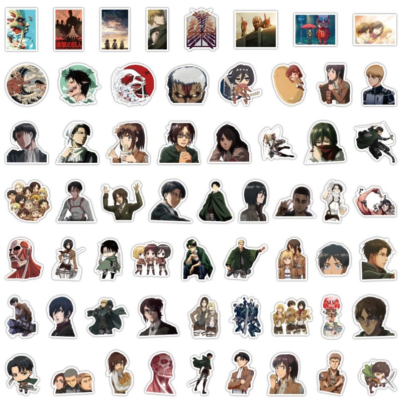 60Pcs Attack on Titan Anime St - Good Laptop Accessories recension och pris