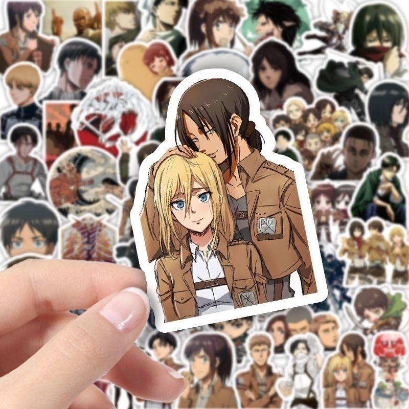 60Pcs Attack on Titan Anime St - Good Laptop Accessories recension och pris