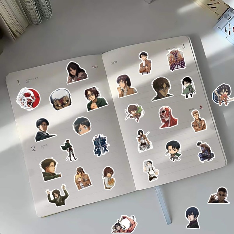 60Pcs Attack on Titan Anime St - Good Laptop Accessories recension och pris